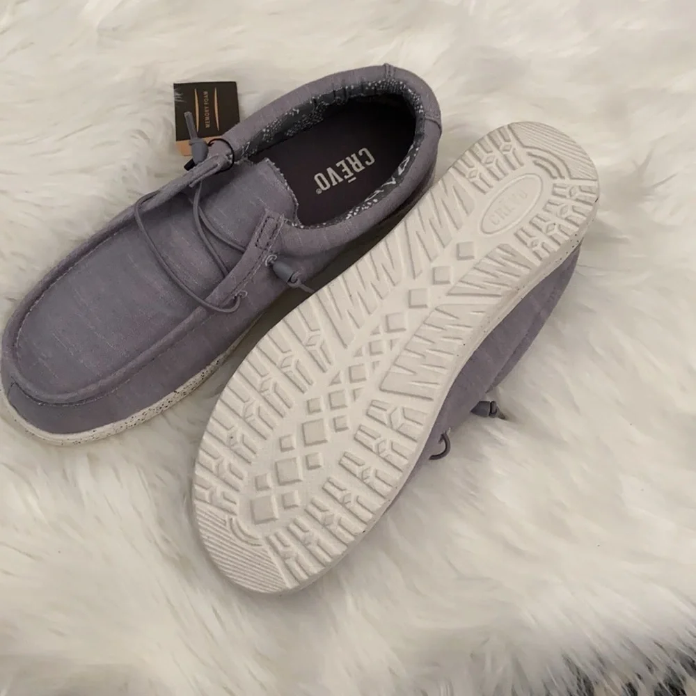 Nwt crēvo Ronnie slip on gray loafer sneakers